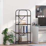 vidaXL Hyllsystem Rökfärgad ek 60 x 30 x 146 cm Konstruerat trä