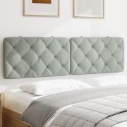 vidaXL Headboard Cushion Light Grey 183 cm Velvet