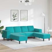 Soffset 3 pcs Turkos Sammet