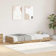 vidaXL Sängram med huvudgavel Artisan Ek 75 x 190 cm Konstruerat trä