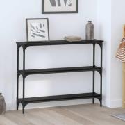 vidaXL Konsolbord Svart ek 100 x 22.5 x 75 cm Konstruerat trä