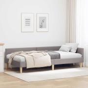vidaXL Hörn Sängram Taupe 100 x 200 cm tyg