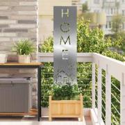 vidaXL Trädgårds integritetsskärm Silver 32 x 140 cm Rostfritt stål