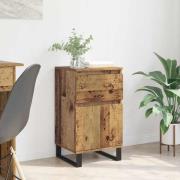 vidaXL Sideboard med låda Gammalt trä 35 x 40 x 70 cm Konstruerat trä