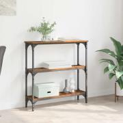 vidaXL Konsolbord med hylla med lagring Gammalt trä 75 x 22.5 x 75 cm