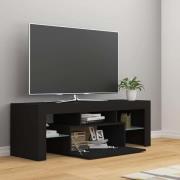 vidaXL TV-bänk med LED-belysning svart 120x35x40 cm