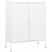 vidaXL Förvaringsskåp vit 80x35x101,5 cm stål