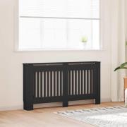 vidaXL Radiatorlock 2 pcs Svart 152x19x81.5cm Konstruerat trä