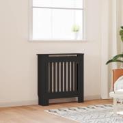 vidaXL Radiatorlock 2 pcs Svart 78x19x81.5cm Konstruerat trä