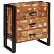 vidaXL Sideboard med låda Brun 66 x 33 x 70 cm massivt återvunnet trä
