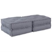 vidaXL Modulär soffa 2 pcs Grå 70 x 70 x 36 cm tyg