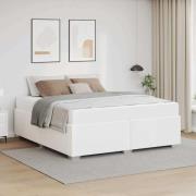 vidaXL Sängram Vit 160 x 200 cm Konstläder