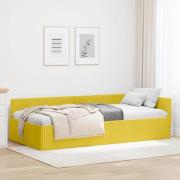 vidaXL Hörn Sängram Övrigt Gul 80 x 200 cm Sammet och konstruerat trä
