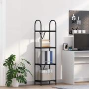 vidaXL Hyllsystem Svart ek 40 x 30 x 146 cm Konstruerat trä