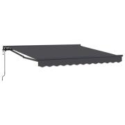 vidaXL Utfällbar markis Antracit 350x250 cm tyg