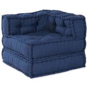vidaXL Modulär soffa Indigo 70 x 70 x 54 cm tyg