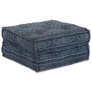 vidaXL Modulär soffa Geometriskt Indigo 70 x 70 x 36 cm tyg