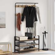 vidaXL Klädhängare Artisan Ek 95 x 34 x 184 cm Konstruerat trä