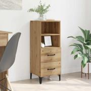 vidaXL Sideboard med låda artisan ek 34 x 34.5 x 90 cm Konstruerat trä
