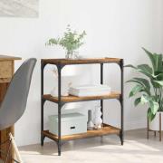 vidaXL Bokskåp Gammalt trä 60 x 33 x 70,5 cm Konstruerat trä och järn