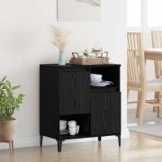 vidaXL Sideboard Svart ek 60 x 35 x 70 cm Konstruerat trä