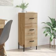 vidaXL Sideboard med låda artisan ek 34 x 34,5 x 90 cm Konstruerat trä