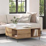 vidaXL Kaffeebord artisan ek 80 x 80 x 36.5 cm Konstruerat trä
