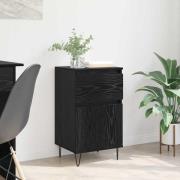 vidaXL Sideboard med låda Svart ek 35 x 40 x 70 cm Konstruerat trä