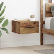 vidaXL Nattduksbord Gammalt trä 35 x 35 x 20 cm Konstruerat trä