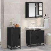 vidaXL Sideboard Svart Ek 35,5 x 35 x 76 cm