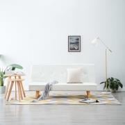 vidaXL Bäddsoffa konstläder vit