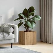 vidaXL Planteringslåda hantverksmässig ek 40x40x40 cm konstruerat trä