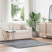 vidaXL Ryamatta med lång lugg NAVARRA ljusgrå 160x160 cm polyester