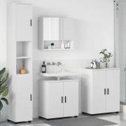 vidaXL Badrumsmöbelset 4 pcs Vit 61 x 35 x 64 cm Konstruerat trä