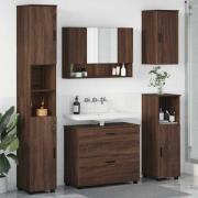 vidaXL Badrumsmöbelset 5 pcs brun ek 30 x 35 x 192 cm Konstruerat trä