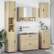 vidaXL Badrumsmöbelset med låda 5 pcs Sonoma ek 30 x 35 x 192 cm