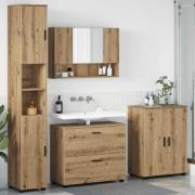 vidaXL Badrumsmöbelset med låda 4 pcs artisan ek 30 x 35 x 192 cm