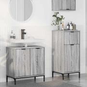 vidaXL Badrumsmöbelset med låda 2 pcs Grå sonoma 39,5 x 36 x 88 cm