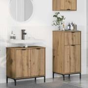 vidaXL Badrumsmöbelset med låda 2 pcs artisan ek 39,5 x 36 x 88 cm