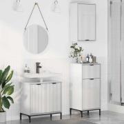 vidaXL Badrumsmöbelset med låda 3 pcs Vit högglans 39,5 x 36 x 88 cm