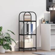 vidaXL Hyllsystem Svart ek 40 x 30 x 109 cm Konstruerat trä