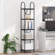 vidaXL Hyllsystem Svart ek 40 x 30 x 183 cm Konstruerat trä