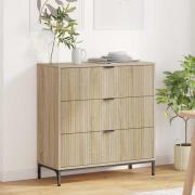 vidaXL Sideboard med låda Sonoma ek 79,5 x 33 x 82 cm Konstruerat trä
