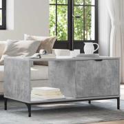 vidaXL Kaffeebord med låda Betonggrå 90 x 49 x 46 cm Konstruerat trä