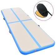 vidaXL Uppblåsbar gymnastikmatta med pump 300x100x10 cm PVC blå