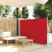 vidaXL Infällbar sidomarkis 140x500 cm röd