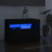 vidaXL TV-bänk med LED-belysning svart 60x35x40 cm