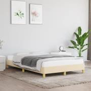 vidaXL sängram utan madrass gräddvit 120x190 cm tyg