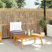 vidaXL Loungegrupp för trädgården med dynor 2 delar massivt akaciaträ
