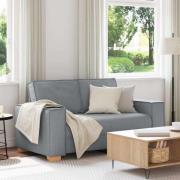 vidaXL 2-sitssoffa ljusgrå 120 cm tyg